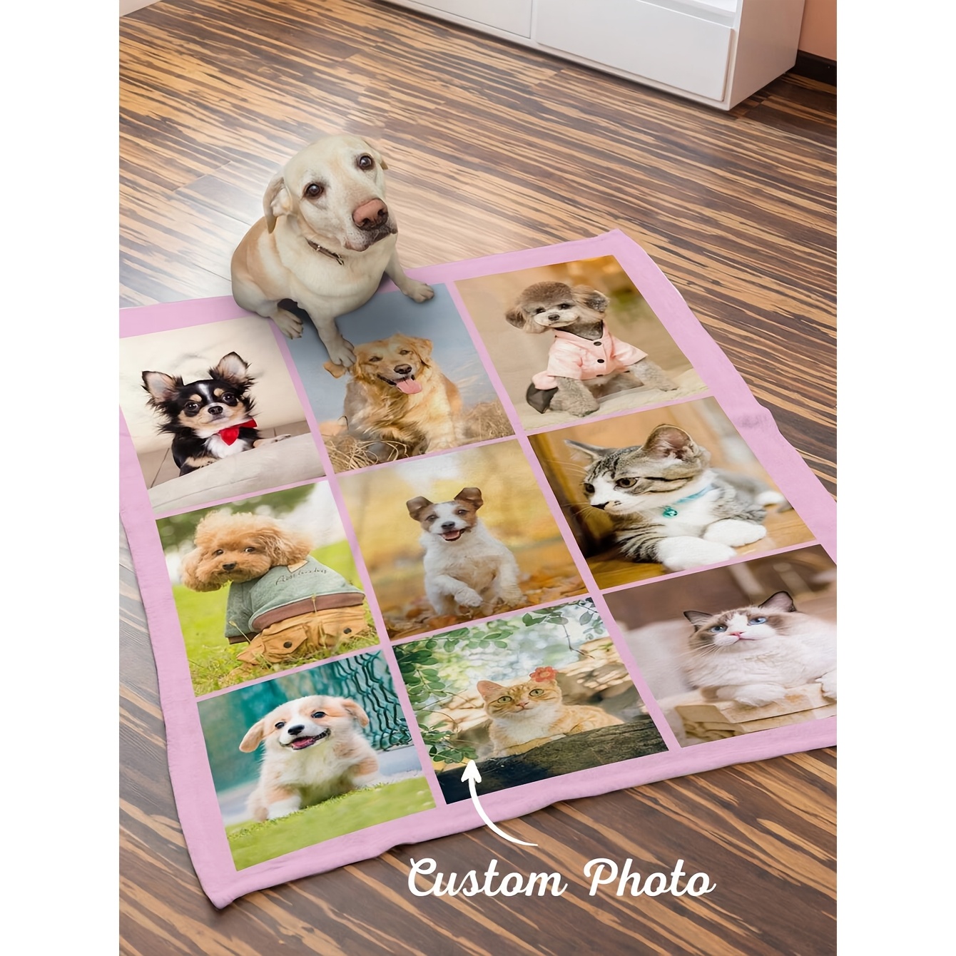 Custom Photo Blanket, Personalized Photo Collage